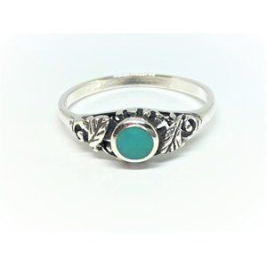 Sterling Silver Blue Imitation Turquoise Ring